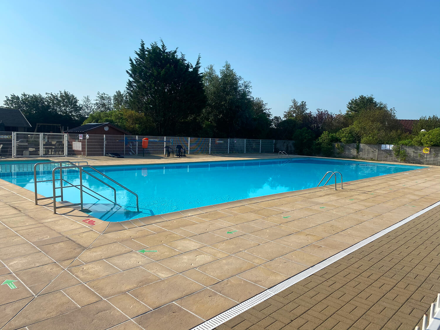 Heated outdoor pool at the holiday park